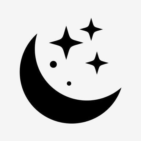 Moon Icon Png, Moon App Icon, Free Symbol, Black And White Moon, Vector Whatsapp, Half Moon Design, Moon Clipart, Moon Png, Star Vector