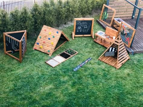 Montessori Garden, Diy Kids Playground, Outdoor Kids Play Area, Kids Yard, Backyard Kids, Play Area Backyard, Outdoor Play Spaces, Backyard Kids Play Area, Kids Backyard