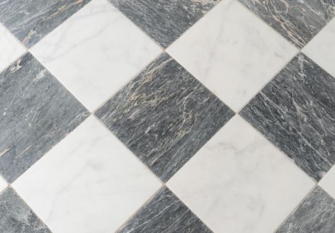 Parisian Chequer Marble | Floors of Stone Interior Marble Floor, Floors Of Stone, Interior Marble, Parisian Interior, Checkerboard Floor, White Marble Floor, Marble Floors, Marble Tile Floor, Black And White Marble