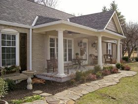 Front Porch Remodel, Front Porch Addition, Veranda Design, Porch Kits, Pergola Diy, Porch Remodel, Ranch Remodel, Porch Addition, Building A Porch