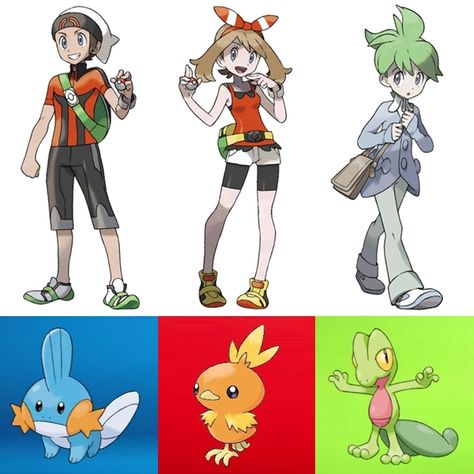 Protagonistas de la tercera generación de Pokémon con sus iniciales. (NO CANON) Pokemon Video Games, Men Faces, Pokemon Stuff, Fandom Crossover, Anime Version, Pocket Monsters, Male Face, New World, Canon