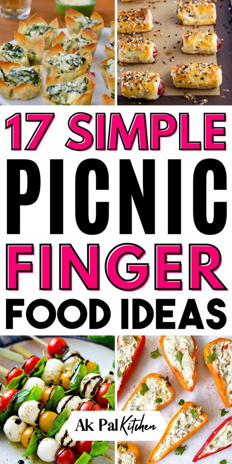 Picnic finger foods are perfect for any outdoor gathering. Discover easy picnic snacks, and quick picnic bites for your next outing. Enjoy portable picnic foods like picnic sandwiches, picnic salad recipes, and delicious picnic treats. Explore summer picnic appetizers, kid-friendly picnic foods, and picnic snack boxes. Create picnic charcuterie boards and picnic dessert ideas for a delightful picnic party. These picnic recipes will make your outdoor finger foods a hit! Picnic Side Dish Ideas, Veggie Picnic Food Ideas, Snacks For Picnic Ideas, Easy Portable Snacks, Easy Appetizers For A Picnic, Hot Picnic Food, Easy Picnic Food Ideas Outdoor Parties Backyard Bbq, Finger Food For Picnic, Sandwiches For Picnics