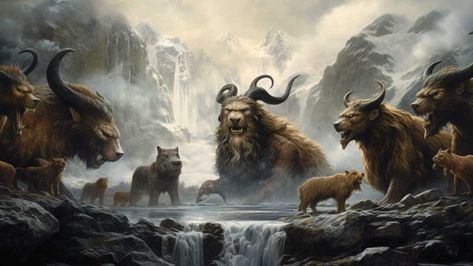 Beasts of Legend: Animals in Norse Mythology Gods Goddesses, Norse Mythology, Vikings, Tapestry, Comics, Animals