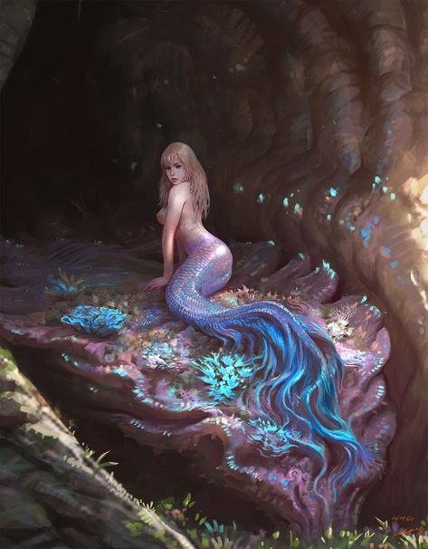 ArtStation - the lure bait, Hwanggyu kim Octopus Mermaid, Mermaid Images, Mermaid Artwork, Fantasy Mermaids, Siren Mermaid, Mermaid Lagoon, Mermaid Drawings, Mermaid Pictures, Mermaid Tale