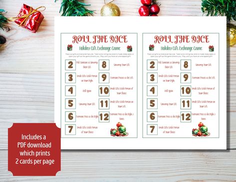 Christmas Present Games, White Elephant Dice Game, Christmas Gift Exchange Dice Game, Gift Exchange Dice Game, Holiday Gift Exchange Games, Gift Exchange Dice, Gift Exchange Game, Christmas Gift Exchange Games, White Elephant Gift Exchange