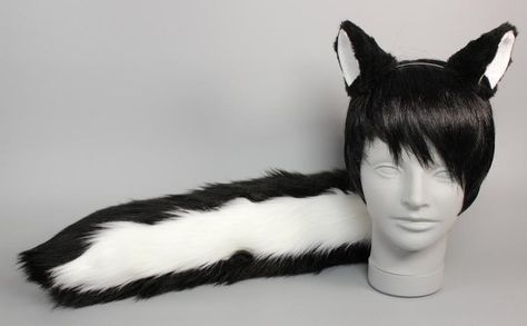 Skunk Animal, Woodland Animal Costumes, Skunk Art, Skunk Costume, Ball Costume, Rabbit Costume, Ears And Tail, Burlesque Costume, Anime Halloween