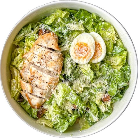 Easy And Healthy Recipes, Romaine Lettuce Salad, Food Decor, Lettuce Salad, Spinach Salad, Romaine Lettuce, Caesar Salad, Lemon Chicken, Green Salad