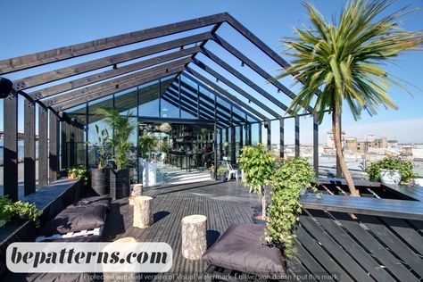 Unlock Your Creative Side with Free Decor Ideas | Aesthetic & Cozy Rooftop Venue Design, Latvian Aesthetic, Kuwait Beach, Rooftop Bar Design, Outdoor Chapel, Open Terrace, Rooftop Restaurant Design, Home Decor Business, Rooftop Venue