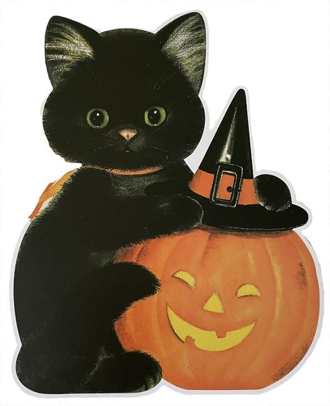 Halloween Kitties, Halloween Sketches, Cute Halloween Images, Rainy Autumn, Happy Halloweenie, Halloween Memes, Halloween Gif, Vintage Christmas Images, Vintage Elements