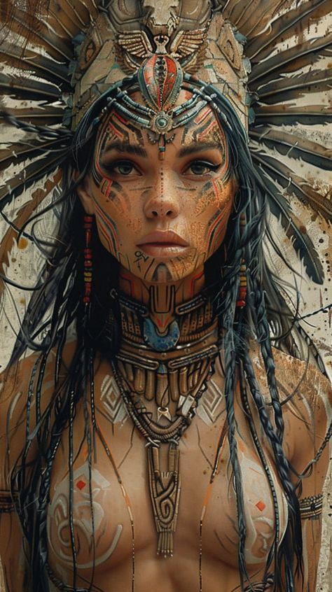 Female Goddess Art, Mayan Queen, India Americana, Aztec Queen, Mayan Goddess, Aztec Goddess, Goddess Power, Mayan Women, Tato Flash