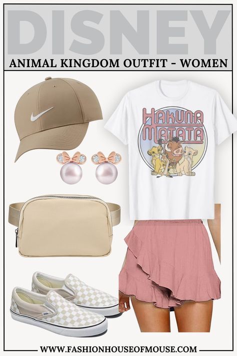 Wondering what to wear to Disney during your next vacation? Here are six cute and comfortable Animal Kingdom inspired Disney outfits you'll love! Epcot Family Outfit Ideas, Womens Animal Kingdom Outfit, What To Wear To Animal Kingdom Disney, Women’s Disney World Outfit, Magic Kingdom Family Outfits, Animal Kingdom Disneybound, Magic Kingdom Outfits Women, Comfortable Disney Outfits Women, Womens Disney Outfits