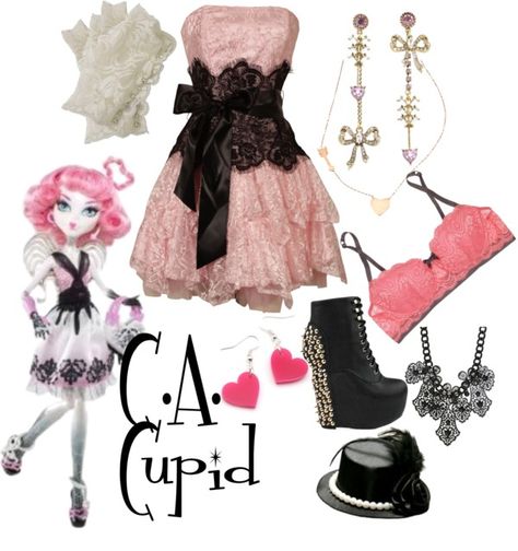 "C.A. Cupid//Monster High//Halloween Dance" by rowendell on Polyvore C A Cupid Monster High, Cupid Monster High, Ca Cupid, Monster High Halloween, Monster High Cosplay, Monster High Costume, Monster High Clothes, High Clothes, Halloween Dance