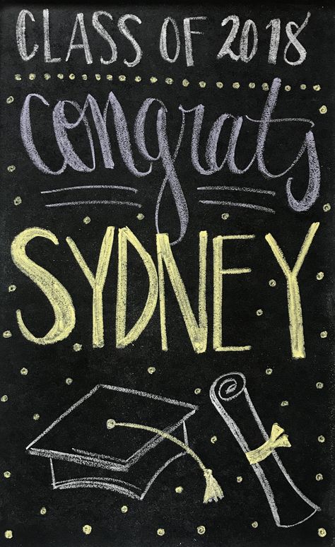 Grad Chalkboard Ideas, Graduation Sidewalk Chalk Art, Graduation Window Paint Ideas, Graduation Chalk Art, Graduation Chalkboard Sign, Graduation Tea, Senior Table, Chalkboard Pictures, Chalkboard Art Diy