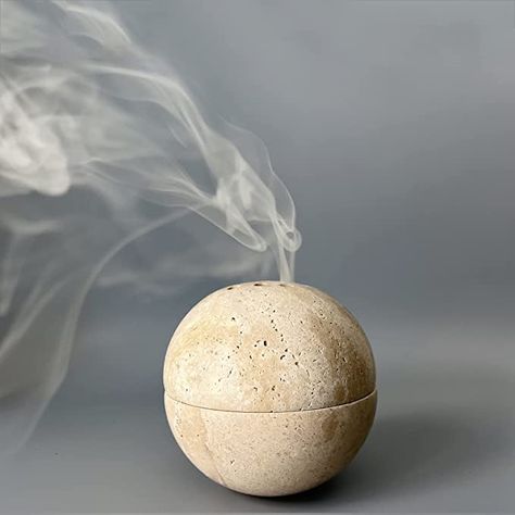 Amazon.com: SAIDKOCC 9 Holes Handmade Natural Marble Round Incense Burner Holder for Meditation Decorative Room / Kitchen / Coffee Shop (Beige Travertine Stone) : Home & Kitchen Marble Bathroom Accessories, Decorative Room, Retro Crafts, Incense Burner Holder, Stone Accessories, Travertine Stone, Artificial Stone, Incense Holders, Meditation Room