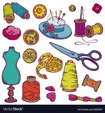 Sewing kit doodles Royalty Free Vector Image - VectorStock Sewing Kit Illustration, Cheap Craft Supplies, Sewing Clipart, Cool Crafts, Cartoon Clip, Old Sewing Machines, Free Printable Art, Cheap Crafts, Sewing Art