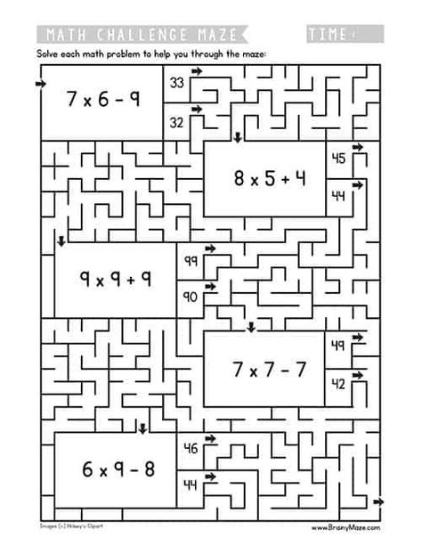 math worksheets printable Math Mazes Free Printable, Easy Math Worksheets, Math Worksheets For Kids, Printable Multiplication Worksheets, Math Maze, Christmas Math Activities, Math Coloring Worksheets, Multiplication Tables, Math Sheets