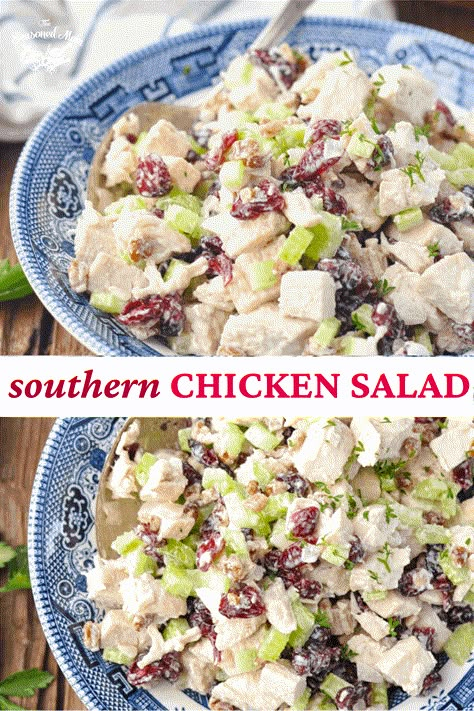 Old Fashioned Chicken Salad Recipe, Southern Chicken Salad Recipe, Southern Chicken Salad, Shredded Chicken Salads, Best Chicken Salad Recipe, Homemade Chicken Salads, Cranberry Chicken Salad, Chicken Salad With Grapes, Southern Chicken