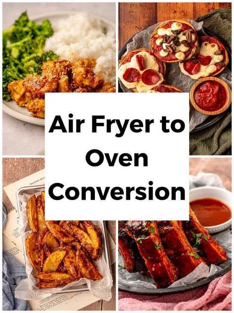 Air Fryer To Oven Conversion, Air Fryer Toaster Oven Recipes, Air Fryer Orange Chicken Recipe, Air Fryer Orange Chicken, Convection Oven Recipes, Toaster Oven Recipes, Baking Conversions, Meat Casserole, Convection Toaster Oven