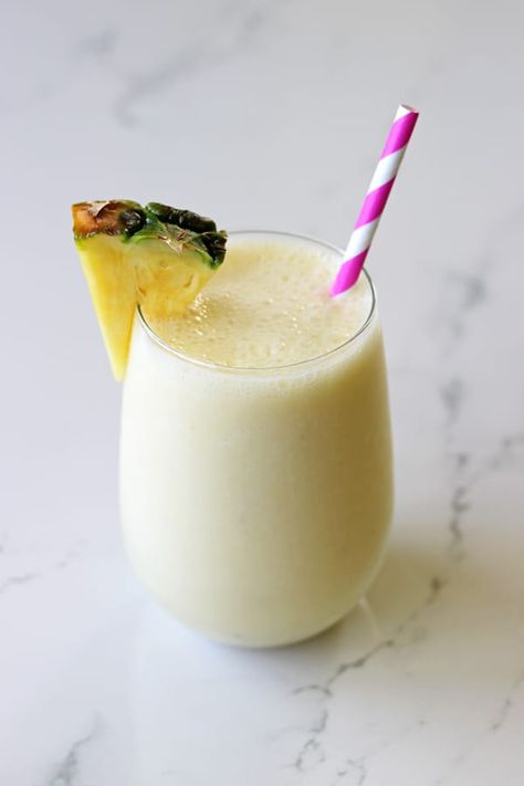 Pina Colada Smoothie Made From Scratch Recipes, Smoothie Easy, From Scratch Recipes, Pina Colada Smoothie, Excited For Summer, Fruit Smoothie Recipes Healthy, Breakfast Vegan, Perfect Smoothie, Scratch Recipes