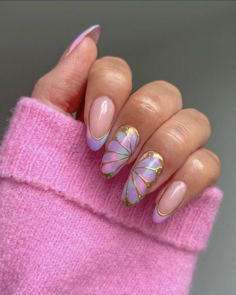 28 Vibrant Nails for Summer 2024: Dazzle with Trends & Colors 2024 | Summer Nails Simple Butterfly Nail Designs, Purple Nail Designs, Her Nails, Nagel Inspo, Butterfly Nail, Nail Designs Spring, Chic Nails, Purple Nails, Cute Acrylic Nails