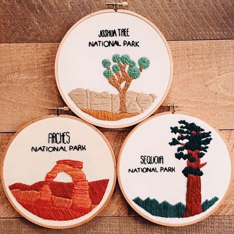 Mountain Embroidery Pattern, National Park Embroidery, Mountain Embroidery, Glacier National, Crafty Craft, Art Textile, Pine Trees, Stitch Embroidery, Embroidery Inspiration