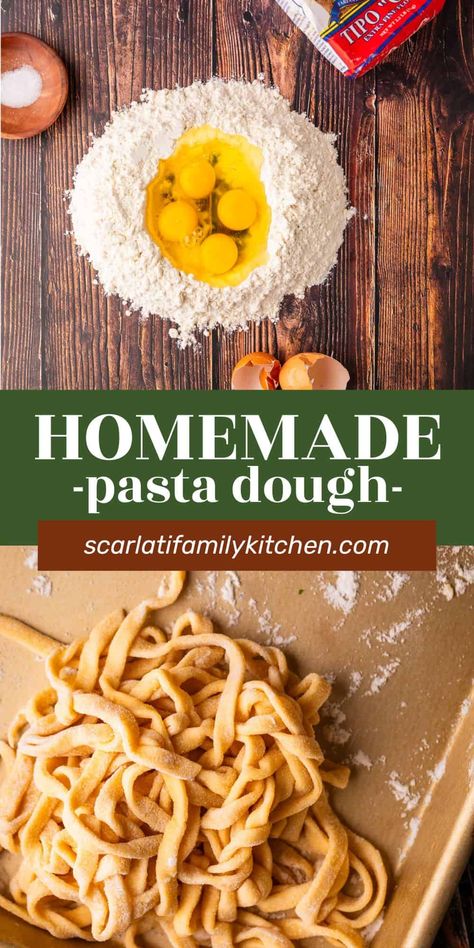 How To Make Pasta From Scratch, Noodles From Scratch, Cooking Fresh Pasta, Make Homemade Pasta, Fresh Pasta Recipes, Homemade Pasta Dough, Homemade Pasta Recipe, Frozen Pasta, Sunday Dinner Recipes