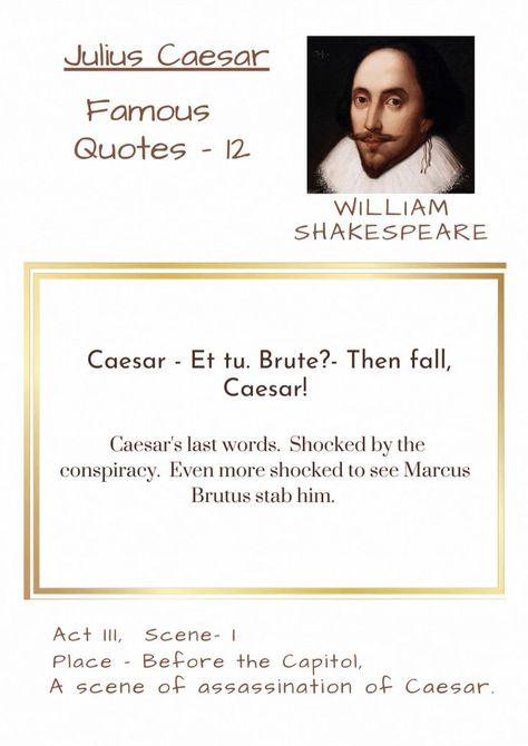 Julius Caesar Quotes Shakespeare, Julius Caesar Quotes, Caesar Quotes, Quotes Shakespeare, Caesars Palace, Julius Caesar, William Shakespeare, Famous Quotes, Ruler