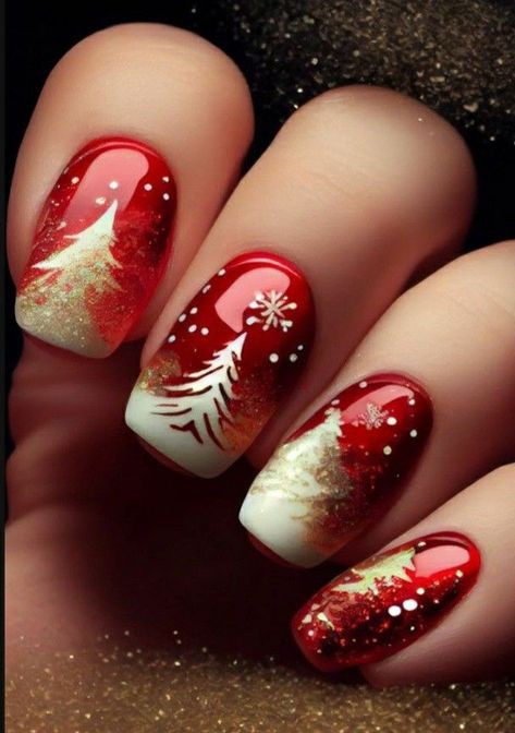 Discover easy and festive simple Christmas nail designs perfect for beginners, with tips for short nails and holiday parties. Xmas Nail Art, Red Christmas Nails, Fancy Nails Designs, Cute Christmas Nails, Christmas Gel Nails, Christmas Nail Art Designs, Winter Nail Art, Xmas Nails, Christmas Nail Designs