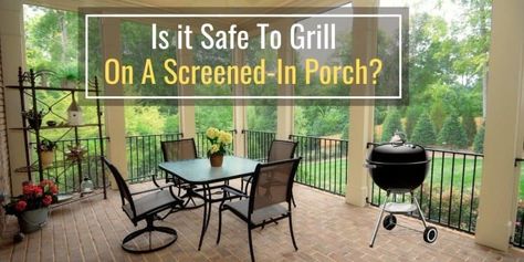 Is It Safe To Grill On A Screened-In Porch? (Answered) Grilling Deck Off Screened Porch, Screened In Patio With Grill Area, Grill On Screened In Porch, Screened In Porch With Grill, Bbq Setup, Closed In Porch, Porch Grill, Indoor Electric Grill, Indoor Grills