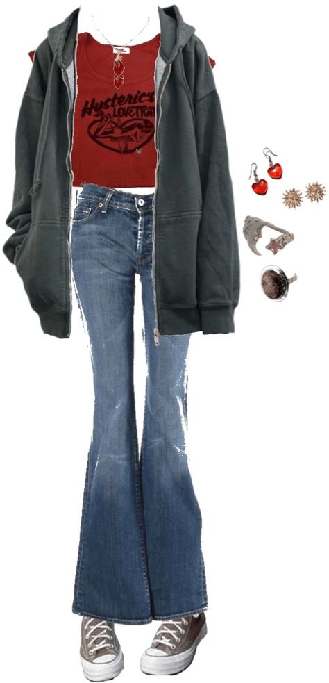 Outfit Ideas With Bell Bottom Jeans For School, Y2k Outfits Bell Bottoms, Bell Bottom Jeans Outfit Grunge, Bell Jeans Outfit Aesthetic, Bell Bottom Jeans Outfit Aesthetic, Cute Outfits With Bell Bottom Jeans, Bell Jeans Outfit, Outfits With Bell Bottom Jeans, Jeans Outfit Aesthetic