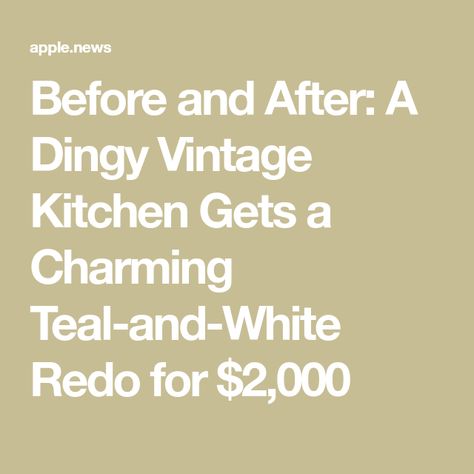 Before and After: A Dingy Vintage Kitchen Gets a Charming Teal-and-White Redo for $2,000 1960s Apartment, Apartment In Nyc, Calming Interiors, Teal Kitchen, Big City, Apartment Therapy, Soft White, Vintage Kitchen, Norway