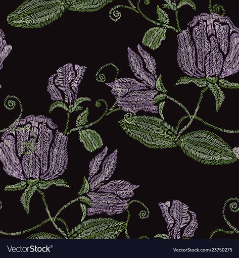 Embroidery Design Sketch, Embroidery Sketch, Sweet Pea Flowers, Seamless Floral Pattern, Spider Art, Deco Pattern, Pea Flower, Art Deco Pattern, Sweet Peas