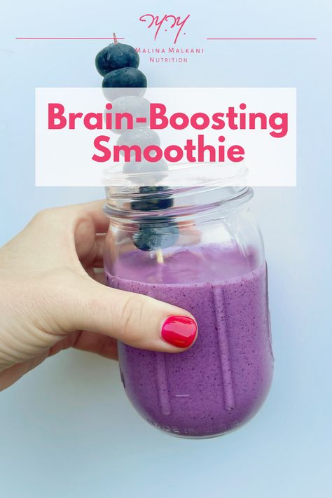 Bursting with color, flavor, fiber, protein, and plant-based nutrition, this Brain-Boosting Smoothie is a favorite breakfast or snack for kids. Snack For Kids, Brain Boost, Smoothies For Kids, Frozen Pineapple, Plant Based Nutrition, After School Snacks, Plain Yogurt, Frozen Blueberries, Breakfast For Kids