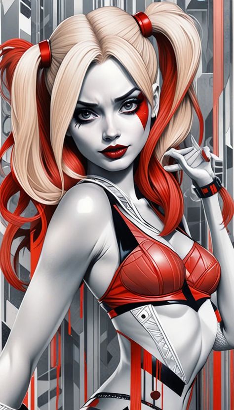 Harley Quinn Art Illustrations, Harley Quinn Illustration, Harleen Quinn, Bionicle Mocs, Der Joker, Margot Robbie Harley Quinn, Margot Robbie Harley, Dc Comics Wallpaper, Harley Quinn Artwork