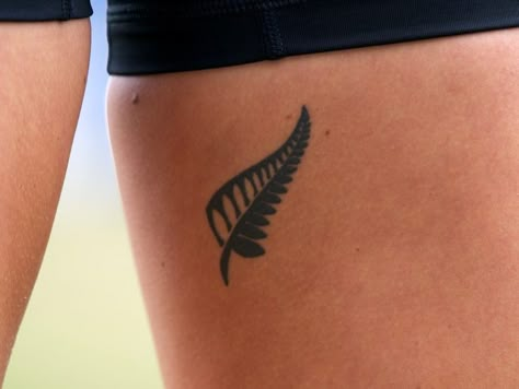 Silver Fern Tattoo, Nz Tattoo, Silver Tattoo, Biblical Tattoos, New Zealand Tattoo, Glyph Tattoo, Fern Tattoo, Crescent Moon Tattoo, Maori Tattoo Designs