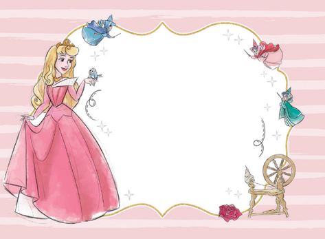 Arora Birthday Theme, Sleeping Beauty Invitations, Aurora Sleeping Beauty Birthday Party, Princess Aurora Invitation, Aurora Invitation, Sleeping Beauty Watercolor, Princess Aurora Party, Sleeping Beauty Birthday Party, Aurora Birthday