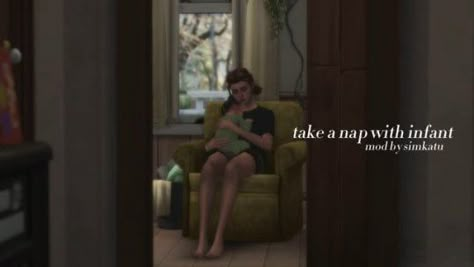 download on patreon (early access) (public release - 12/11/24) this mod allows your sim to take a nap while hugging the infant. requires the growing together expansion pack and the xml injector a… Take A Nap With Infant Sims 4, Sims 4 Infant Mod, Sims 4 Gameplay Mods, Sims 4 Cc Goth, Sims 4 Save File, Sims 4 Things, Sims Poses, Sims 4 Cas Mods, Pelo Sims