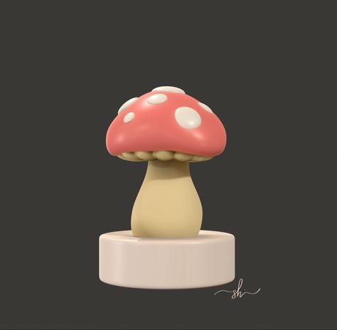 Mushroom 3d, Nomad Sculpt, 3d Room, Blender Models, 3d Sculpture, Art References, I Love It, 3d Art, Cute Drawings