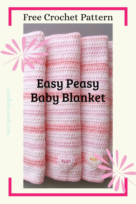 One for the beginner and the more experienced, easy peasy baby blanket, free crochet pattern. #crochetbabyblanket #crochetblanket Easy Crochet Baby Blanket Free Pattern, Baby Afghan Patterns, Crochet Baby Blanket Beginner, Baby Afghan Crochet Patterns, Crochet Baby Blanket Free Pattern, Easy Baby Blanket, Crochet Blanket Pattern Easy, Easy Crochet Baby Blanket