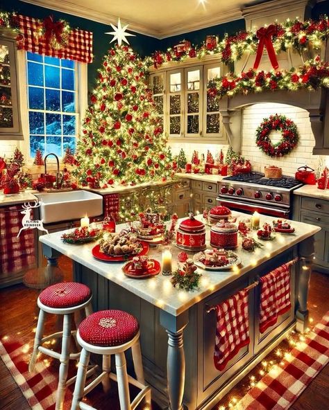 Christmas Dreaming, Creative Christmas Trees, Christmas Decor Inspiration, Christmas Kitchen Decor, Christmas Interiors, Christmas Themes Decorations, 12 December, Christmas Scenes, Christmas Mood