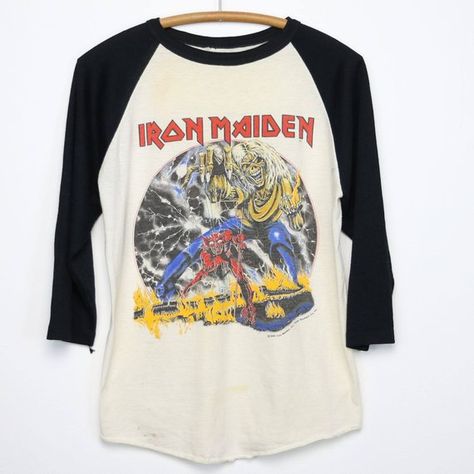 Nicko Mcbrain, Iron Maiden T Shirt, Heavy Metal Shirt, Iron Maiden Shirt, Heavy Metal Rock, Iron Maiden, Edgy Outfits, Vintage Shirt, Dream Clothes