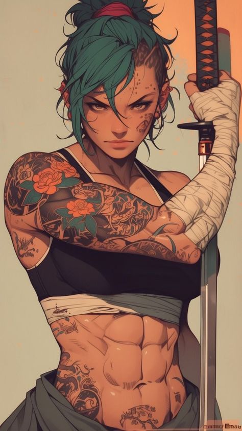 Female Samurai, Rare Features, Twitter Artist, Female Character Concept, Follow Tiktok, New Fantasy, Female Face, Samurai Art, Fantasy Illustration