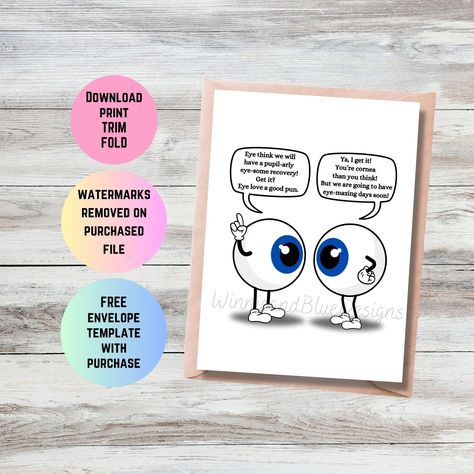 Funny Get Well Soon, Surgery Humor, Knee Surgery Recovery, Recovery Cards, Get Well Wishes, Best Puns, Genuine Smile, Surgery Recovery, Eye Surgery