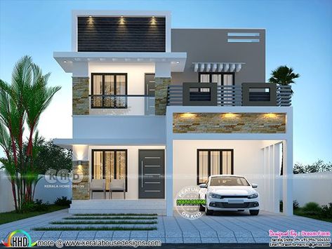 Best Modern House Design 1 Floor, Kerala House Design Modern Floor Plans, Kerala Modern House Design, Duplex Home Front Design Indian, 1750 Sq Ft House Plans, Small House Elevation Design Indian, Village House Design Indian Plan, Modern House Plans 4 Bedroom, Home Plans Indian