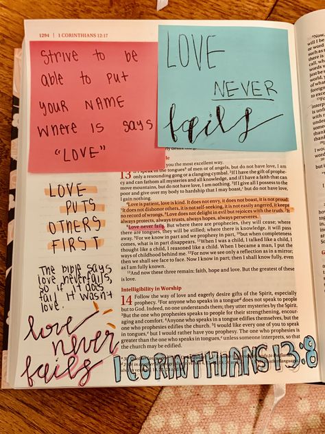 1 Corinthians 13 Bible Journaling, Corinthians Bible Journaling, Corinthians Bible, Learn The Bible, Bible Journaling Ideas Drawings, Journal Notes, Study Notebook, Bible Journal Notes, Bible Study Notebook