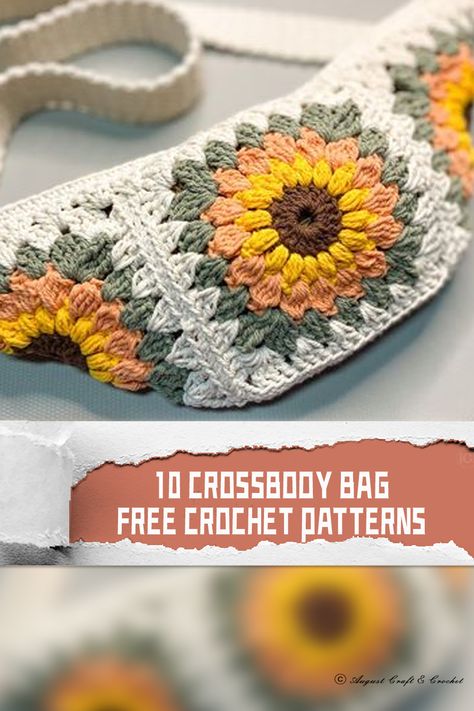 10 Crossbody Bag FREE Crochet Patterns - iGOODideas.com Easy Crochet Crossbody Bag, Granny Belt Bag, Crochet Crossbody Bag Granny Square, Granny Square Crossbody Bag Free Pattern, Free Crochet Handbags Patterns, Crochet Granny Square Crossbody Bag Pattern Free, Crochet Cross Body Bags Free Patterns, Cute Crochet Bag Pattern Free, Crossbody Bag Crochet Pattern