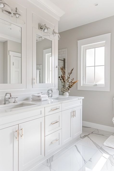 10 Steps to Create a Low Maintenance Bathroom That Saves You Time Low Maintenance Bathroom, Eider White, Bathroom 2024, Floor Mosaic, Gray And White Bathroom, Cabin Bathroom, Bathroom Makeovers, White Bathroom Designs, Serene Bathroom