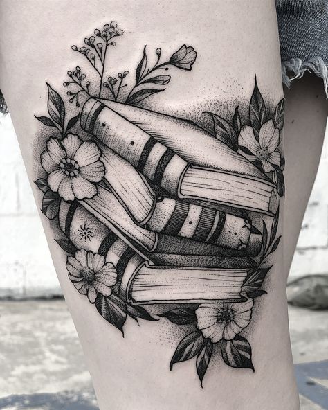 Books and flowers 📚 🌴 #danapointtattoo #danapoint Geometric Tattoo Pattern, Books And Flowers, Tattoo Quotes For Men, Bookish Tattoos, Tattoo Line, Literary Tattoos, Geometric Tattoo Design, Book Tattoo, Tattoo Pattern