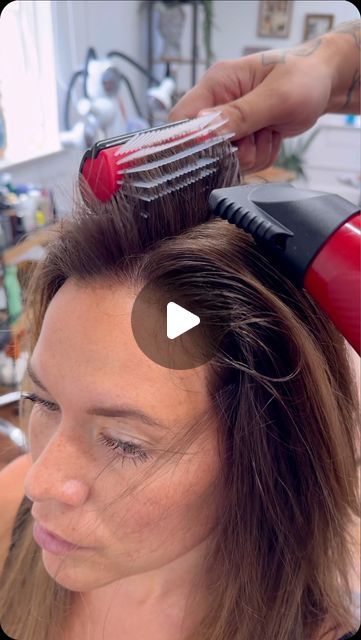 Jacob Habib Khan on Instagram: "Try adding mousse to dry hair and leafing with a @denmanbrush for instant volume. Not a new technique, just a good one. #fancyhairdresser #denmanbrush #denmanpro #goldwellapprovedus" Hair Mousse How To Use, Hair Drying Techniques, Over The Country Club, Denman Brush, Hair Mousse, Hair Dresser, Volume Hair, Dry Hair, Country Club