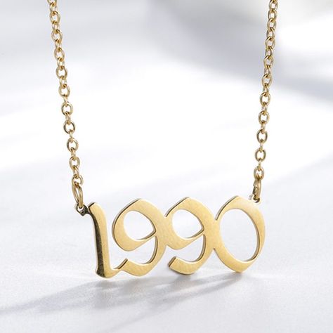 𝗖𝗨𝗦𝗧𝗢𝗠 𝟭𝟵𝟵𝟬 𝗡𝗘𝗖𝗞𝗟𝗔𝗖𝗘 by 𝘗𝘈𝘚𝘏𝘈𝘈𝘡 The Custom 1990 Necklace is a personalized and nostalgic piece of jewelry that allows you to showcase your individuality and commemorate a special year in your life. Crafted with attention to detail, this necklace features a pendant in the shape of the number “1990,” representing a significant milestone, birth year, or memorable event. Made from high-quality materials such as sterling silver, gold, or rose gold, the Custom 1990 Necklace is Birth Year, Or Rose, Silver Gold, How To Memorize Things, Rose Gold, Sterling Silver, Pendant, High Quality, Silver